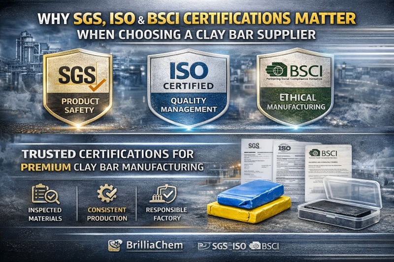 Pourquoi les certifications SGS, ISO et BSCI sont importantes lors du choix d'un fournisseur de barres d'argile
